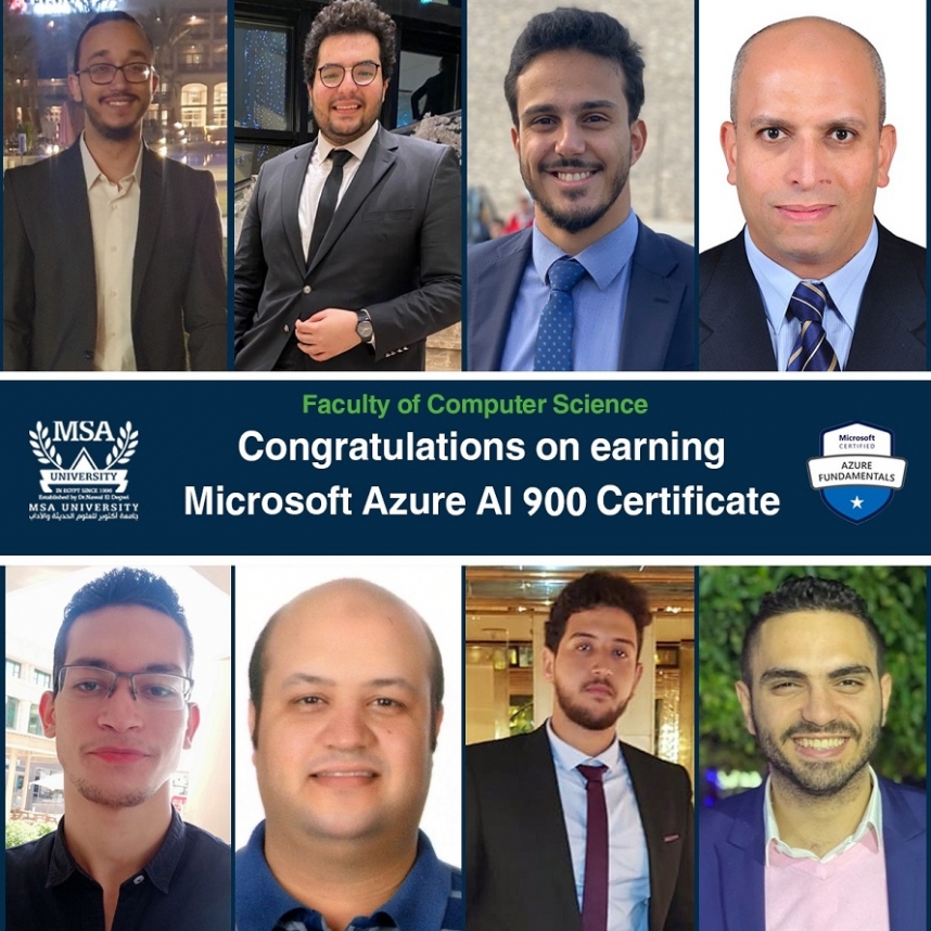 Faculty of Computer Science Staff members & Students Microsoft Azure 900 AI certification