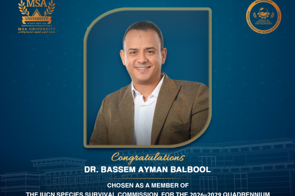 Faculty of Nutrition and Food Technology Congratulates Dr. Bassem Ayman Balbool on International Appointment